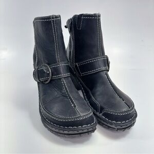 Josef Seibel Womens 36 Spirit of Nature Dark Grey Leather Moto Style Boot